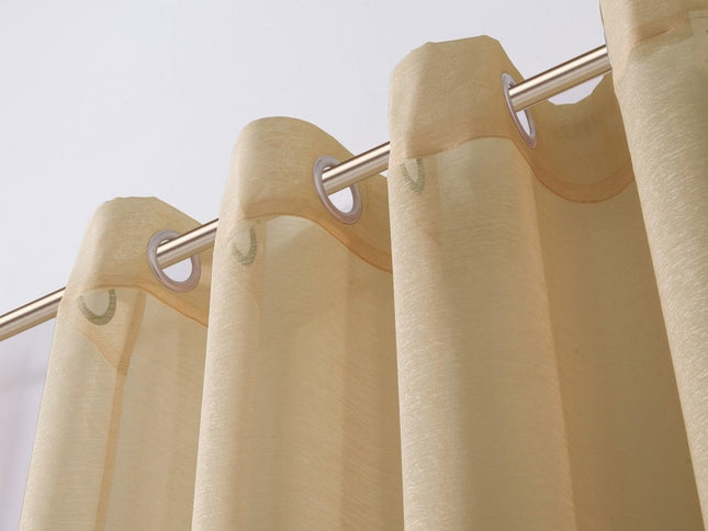 Set of Two 84"  Tan Solid Modern Window Panels