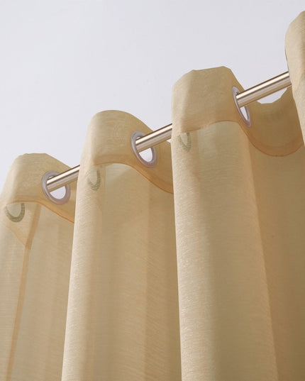 Set of Two 84"  Tan Solid Modern Window Panels