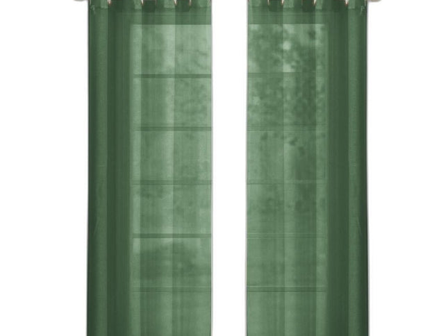 Set of Two 84"  Sage Solid Modern Window Panels