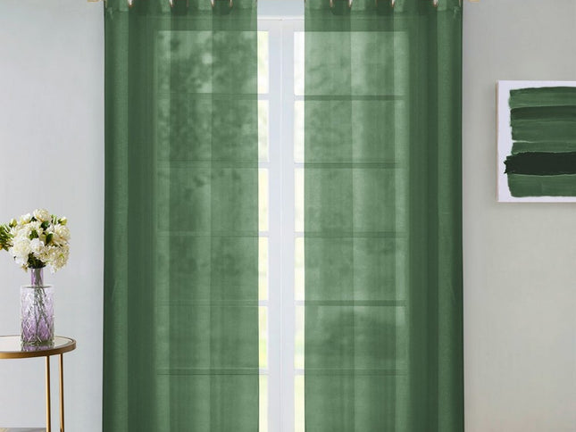 Set of Two 84"  Sage Solid Modern Window Panels