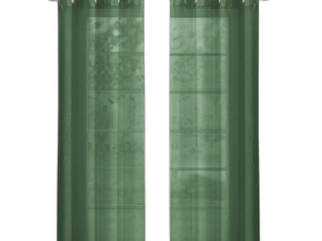 Set of Two 84"  Sage Solid Modern Window Panels