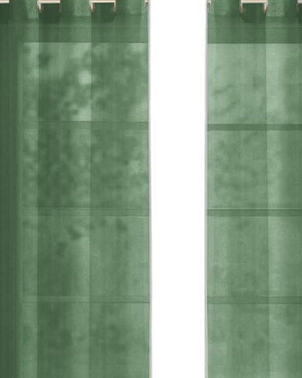 Set of Two 84"  Sage Solid Modern Window Panels