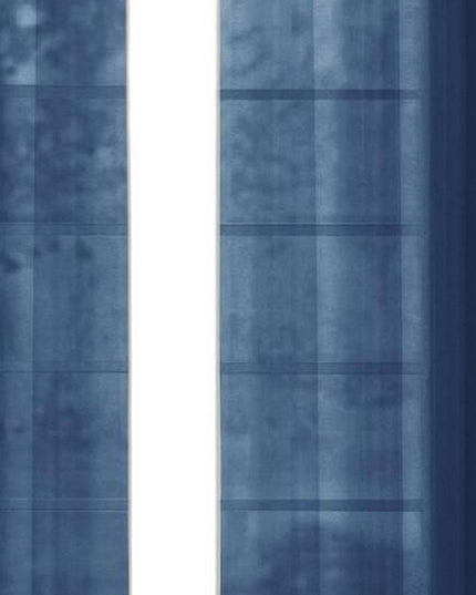 Set of Two 84"  Blue Solid Modern Window Panels
