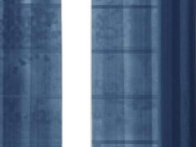 Set of Two 84"  Blue Solid Modern Window Panels