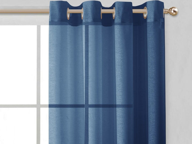 Set of Two 84"  Blue Solid Modern Window Panels