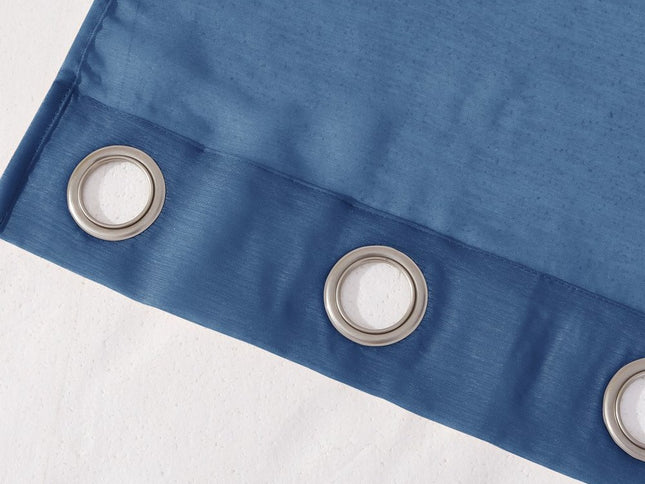 Set of Two 84"  Blue Solid Modern Window Panels