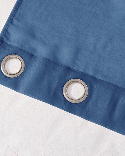 Set of Two 84"  Blue Solid Modern Window Panels