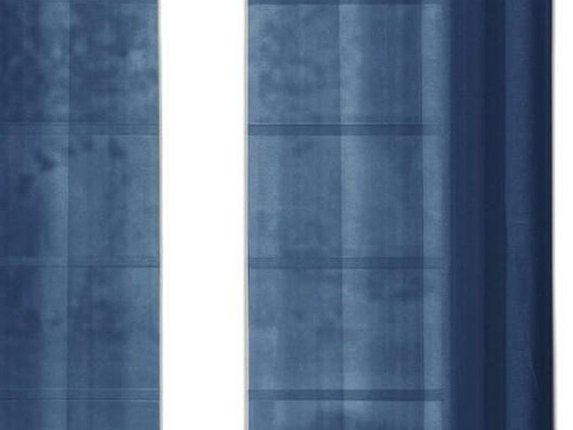 Set of Two 84"  Blue Solid Modern Window Panels