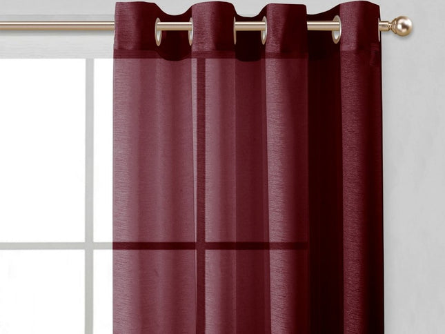 Set of Two 84"  Burgundy Solid Modern Window Panels