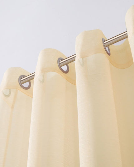 Set of Two 84"  Beige Solid Modern Window Panels