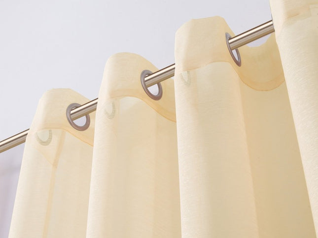 Set of Two 84"  Beige Solid Modern Window Panels