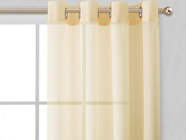 Set of Two 84"  Beige Solid Modern Window Panels