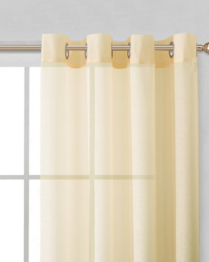 Set of Two 84"  Beige Solid Modern Window Panels