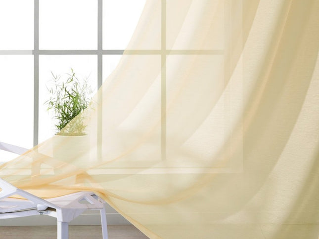 Set of Two 84"  Beige Solid Modern Window Panels