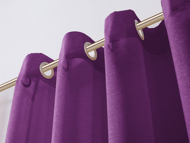 Set of Two 84"  Purple Solid Modern Window Panels