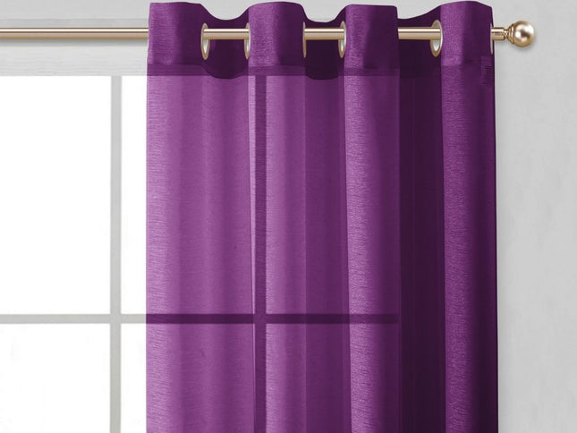 Set of Two 84"  Purple Solid Modern Window Panels