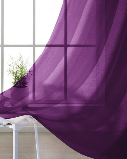 Set of Two 84"  Purple Solid Modern Window Panels