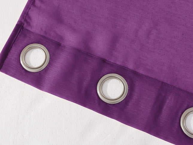 Set of Two 84"  Purple Solid Modern Window Panels