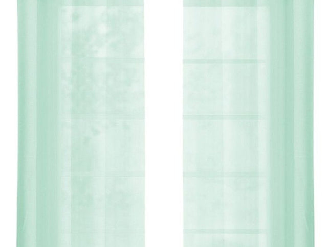 Set of Two 84"  Aqua Solid Modern Window Panels