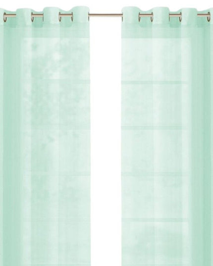 Set of Two 84"  Aqua Solid Modern Window Panels