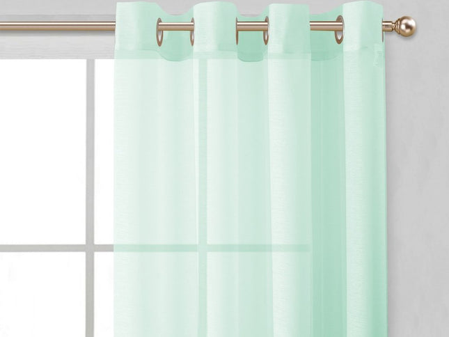 Set of Two 84"  Aqua Solid Modern Window Panels