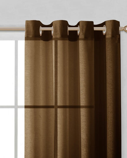 Set of Two 84"  Chocolate Solid Modern Window Panels