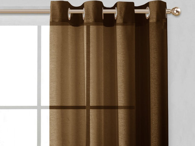 Set of Two 84"  Chocolate Solid Modern Window Panels