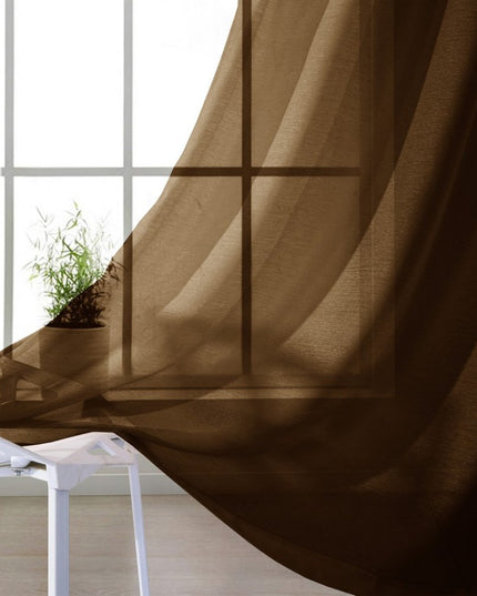 Set of Two 84"  Chocolate Solid Modern Window Panels