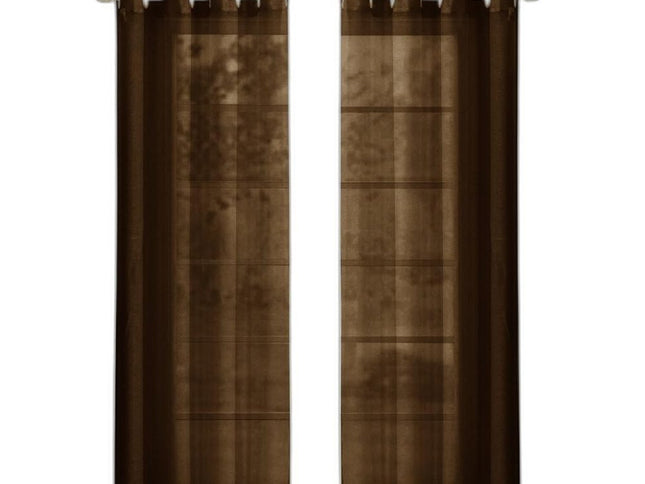 Set of Two 84"  Chocolate Solid Modern Window Panels