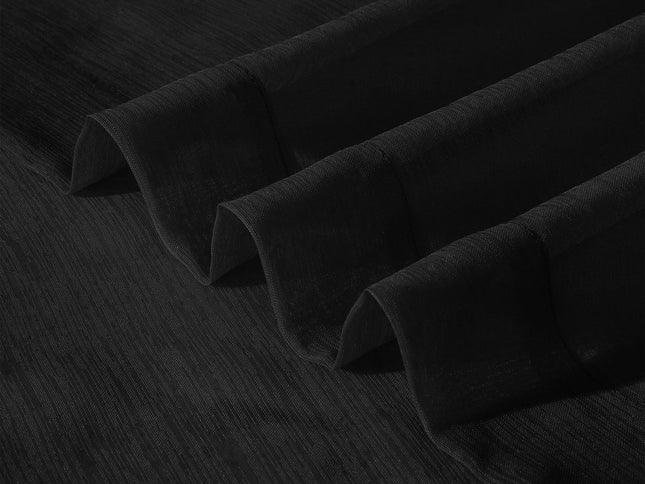 Set of Two 84"  Black Solid Modern Window Panels