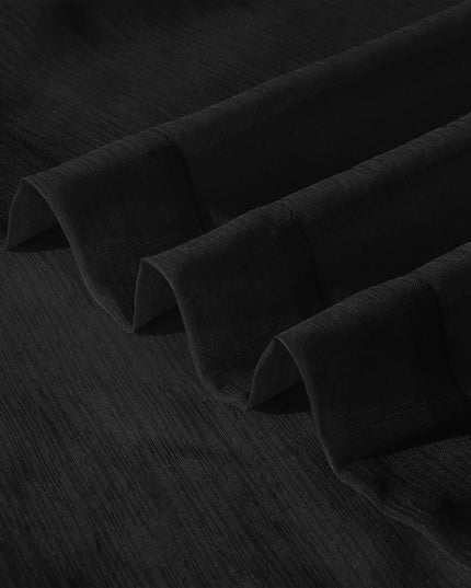 Set of Two 84"  Black Solid Modern Window Panels