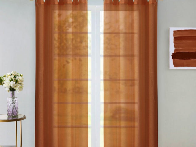 Set of Two 84"  Rust Solid Modern Window Panels