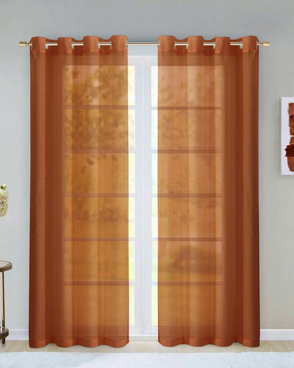 Set of Two 84"  Rust Solid Modern Window Panels
