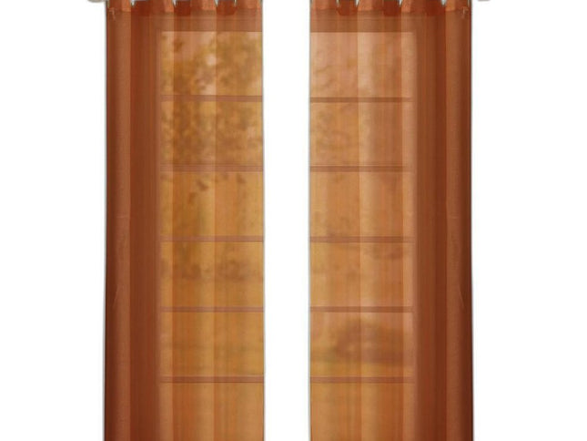 Set of Two 84"  Rust Solid Modern Window Panels