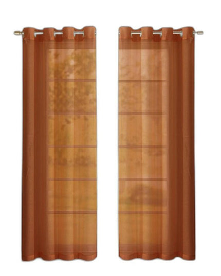 Set of Two 84"  Rust Solid Modern Window Panels