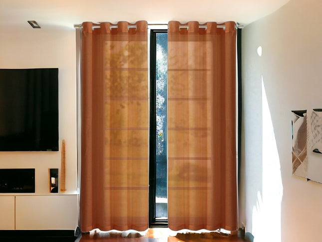 Set of Two 84"  Rust Solid Modern Window Panels