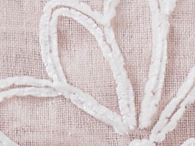 Set of Two 84"  Blush Floral Embroidered Window Panels