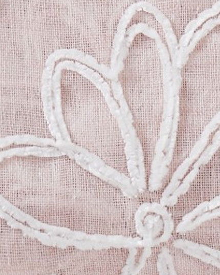 Set of Two 84"  Blush Floral Embroidered Window Panels