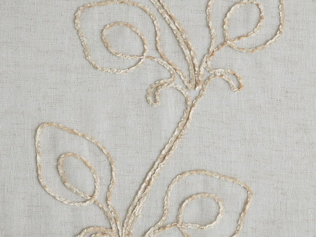 Set of Two 84" Beige Boho Embroidered Window Panels