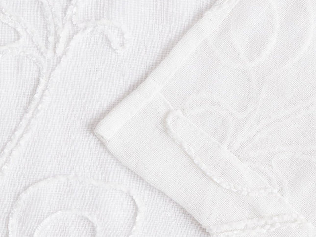 Set of Two 84"  Blush Boho Embroidered Window Panels