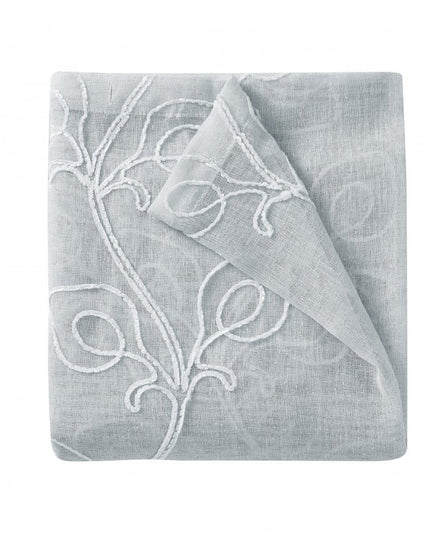 Set of Two 96"  Silver Boho Embroidered Window Panels