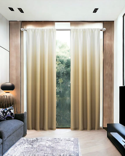 Set of Two 84"  Gold Ombre Shades Window Panels
