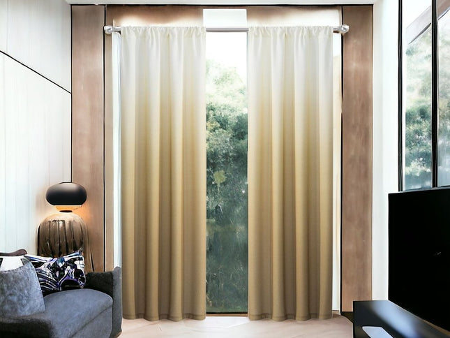 Set of Two 84"  Gold Ombre Shades Window Panels