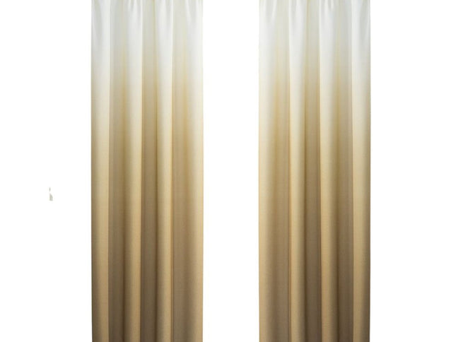 Set of Two 84"  Gold Ombre Shades Window Panels