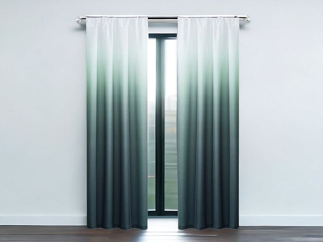 Set of Two 84"  Blue Ombre Shades Window Panels