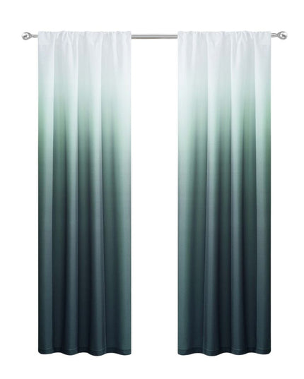 Set of Two 84"  Blue Ombre Shades Window Panels
