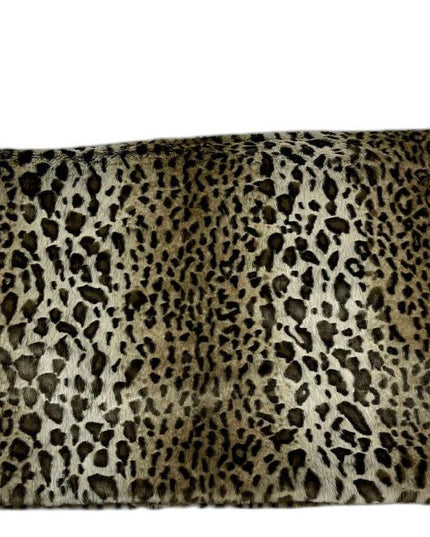 50" X 60" Black Brown And Beige Leopard Faux Fur Plush Throw Blanket