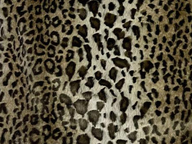 50" X 60" Black Brown And Beige Leopard Faux Fur Plush Throw Blanket