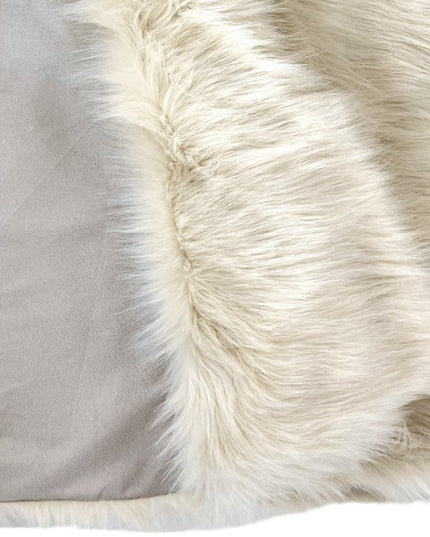 50" x 60" Royal White Long Hair Faux Fur Throw