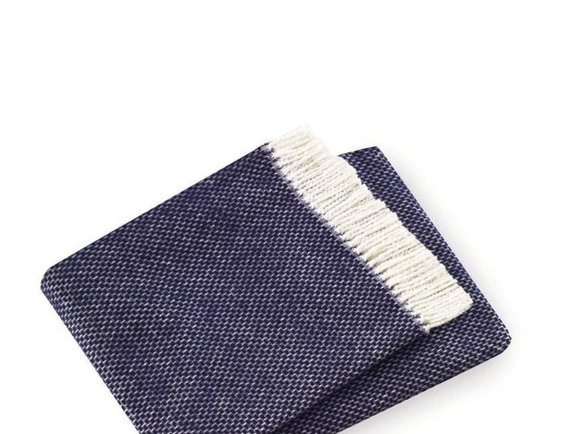 Soft Navy Blue Links Pattern Throw Blanket